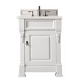 thumbnail image 1 of 26 in. Brookfield Single Vanity with 3 CM Eternal Serena Quartz Top, Bright White, 1 of 1