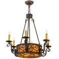 thumbnail image 1 of 26 in. Delano 6 Light Chandelier, Chestnut Textured & Ha, 1 of 1