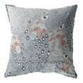 thumbnail image 1 of 26 in. Gray & Orange Boho Bird Indoor & Outdoor Zippered Throw Pillow Muted Blue, 1 of 1