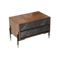 thumbnail image 1 of 26 in. Noe Sia Nightstand with 2 Drawer, Walnut, 1 of 1
