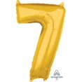 thumbnail image 1 of 26 in. Number 7 Helium Balloon - Gold, 1 of 1