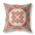 thumbnail image 1 of 26 in. Peach & Green Geo Tribal Indoor & Outdoor Throw Pillow, Multi Color, 1 of 1