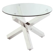 26 in. Round Lamp Table in Clear