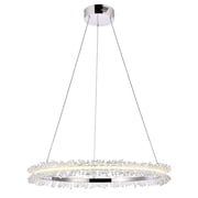 26 inch 28W 1 Led Pendant-Chrome Finish-Royal Cut Crystal Type Bailey Street Home 390-Bel-4363595