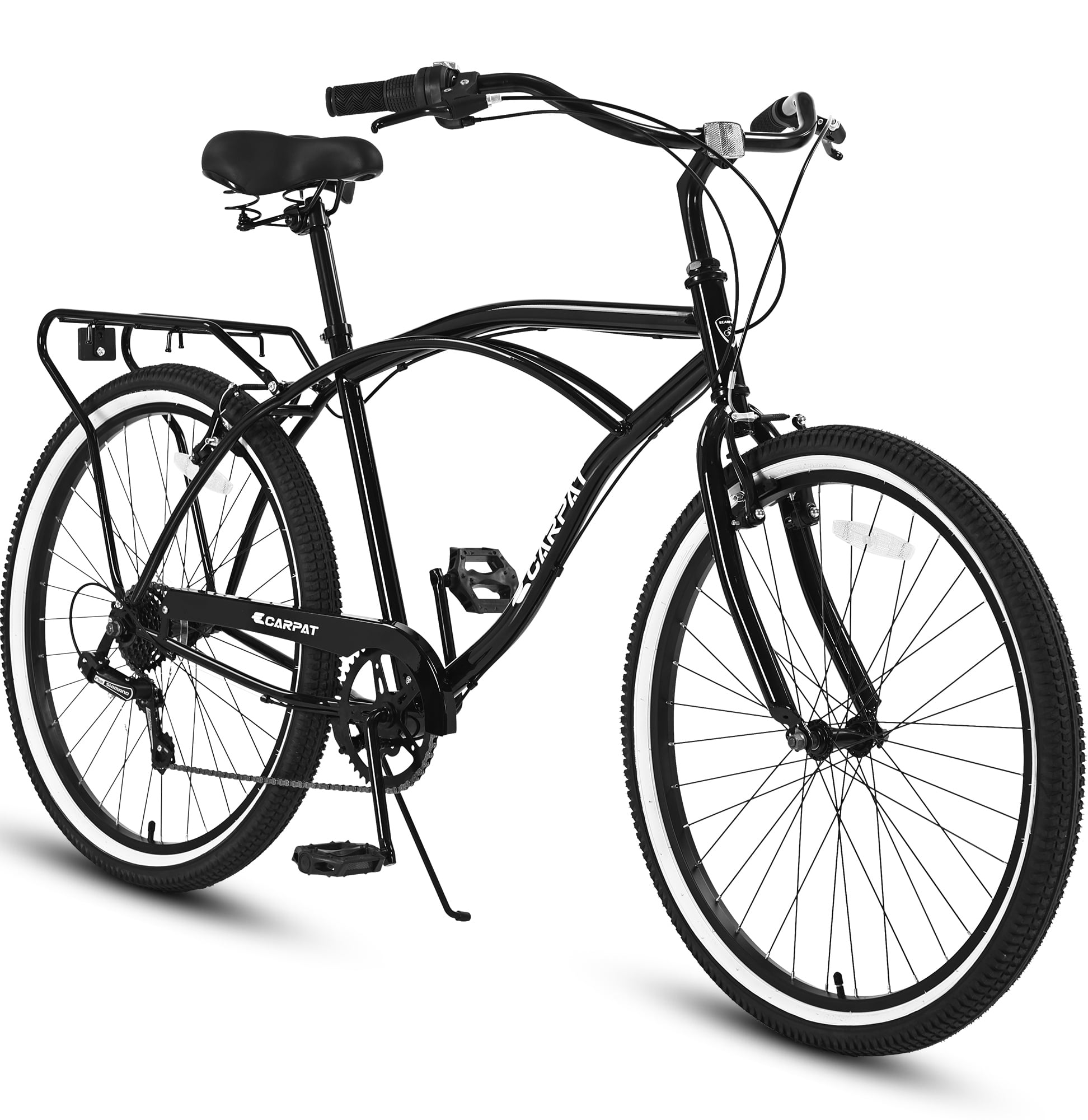 26 inch Adult Cruiser Bike for Men Women, Beach Cruiser Bike with 7