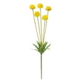 thumbnail interactive-video image 1 of 26-inch Artificial Silk Yellow 5 Heads Ball Mum Long Stem, for Indoor Use, by Mainstays, 1 of 9