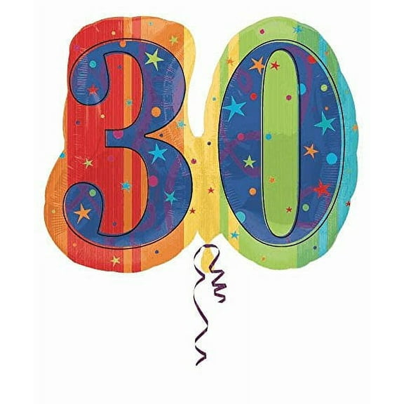 26 inch Atp A Year To Celebrate 30 Anagram Foil Mylar Balloon - Party Supplies Decorations