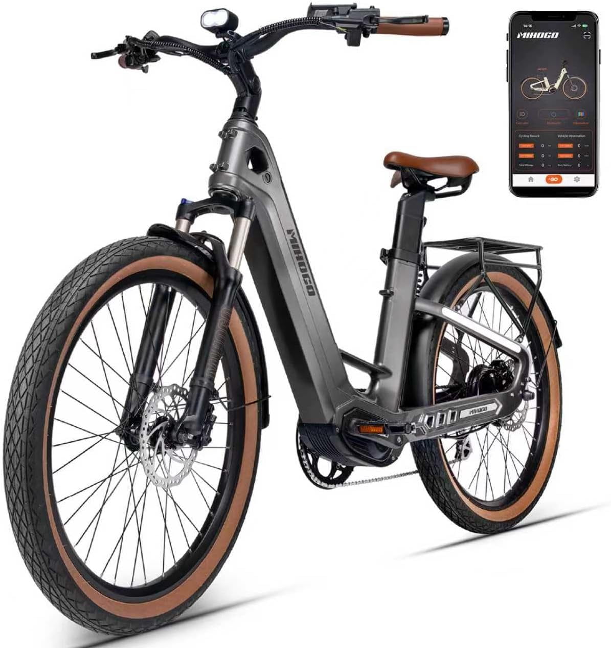26" Carbon Fiber Electric Bike for Adults, 750W Motor Lightweight Commuter E-Bike, 48V Dual Battery 128 Miles Long Range, 13+ Adult Electric Bicycle - Blue