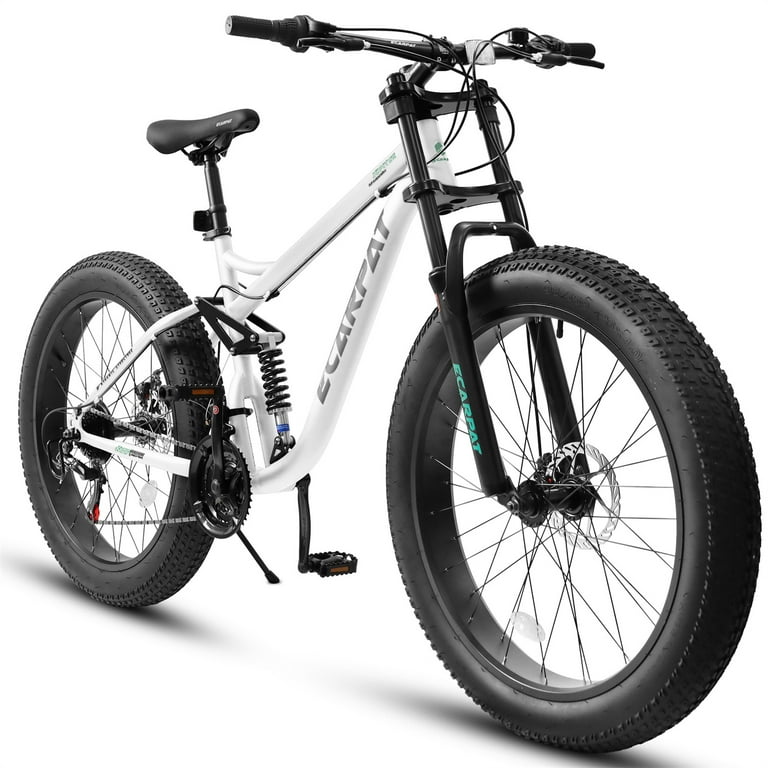 26 inch Fat Tire Mountain Bike 21 Speeds Full Suspension Mountain Bicycle with Disc Brake 26 4 Fat Tire MTB Bicycle for Men Women