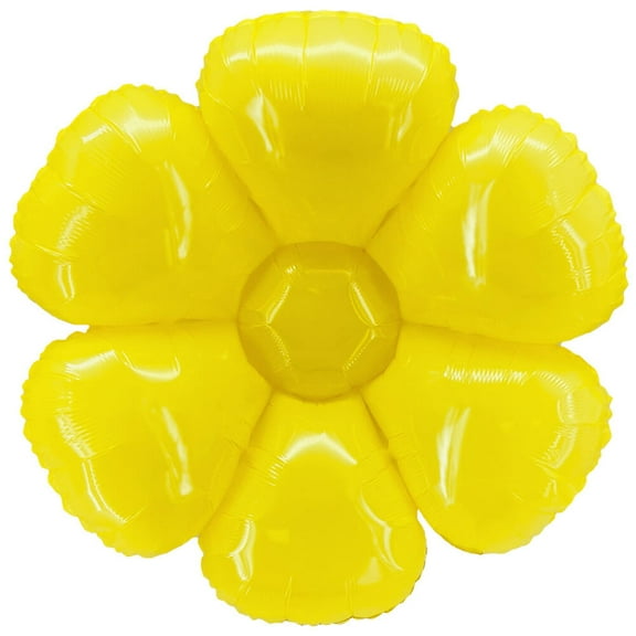 26 inch Flower Shape - Yellow Plastic Balloons - Party Supplies Decorations