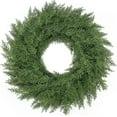 thumbnail image 1 of 26 inch Lush Artificial Christmas Wreaths for Front Door Christmas Decorations Real Touch Faux Cedar Wreath Winter Wreath Large Green Wreaths for Windows Outdoor Indoor Walls Home Xmas Holiday Decor, 1 of 9