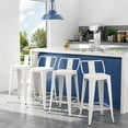 26 inch Metal Bar Stools Modern Counter Height Stools with Backs