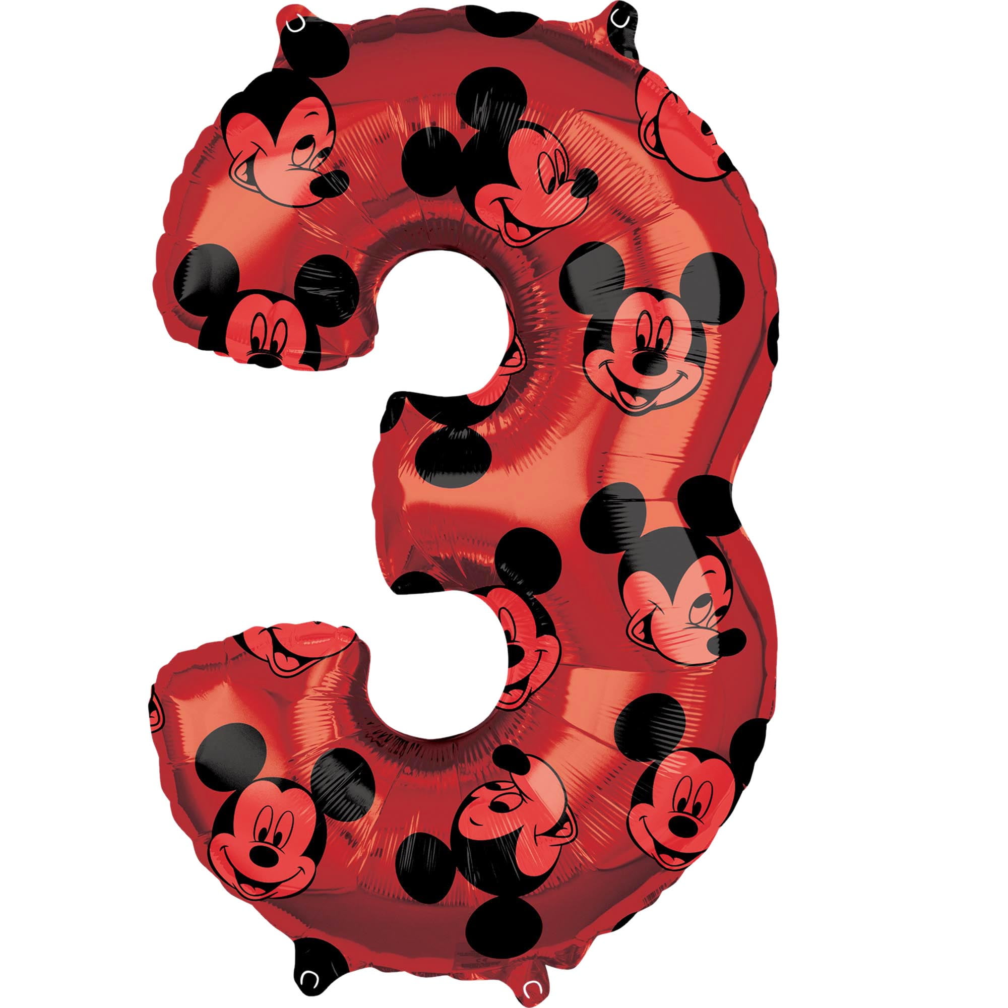 26 inch Mickey Mouse Forever Number 3 Anagram Foil Mylar Balloon - Party Supplies Decorations