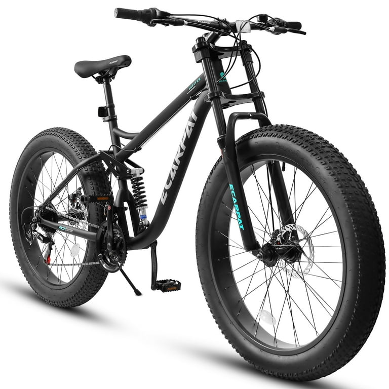 26 inch Mountain Bike, Full-Suspension 21 Speeds Drivetrain with