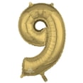 thumbnail image 1 of 26 inch Number 9 - Anagram - White Gold Foil Mylar Balloon - Party Supplies Decorations, 1 of 1