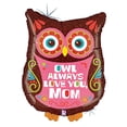 thumbnail image 1 of 26 inch Owl Always Love Mom Foil Mylar Balloon - Party Supplies Decorations, 1 of 1