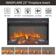 thumbnail image 1 of 26 inch electric fireplace insert, ultra thin heater with log set & realistic flame, remote control with timer, overheating protection, 1 of 16