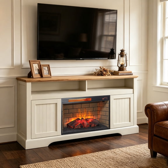 26 inch infrared quartz heater fireplace insert -woodlog version with brick(Only the fireplace)