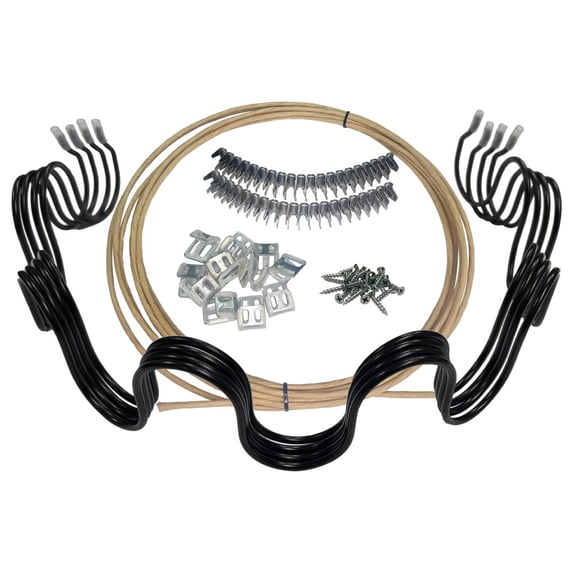 26 inches Sofa Seat Replacement Coil with 25' Spring Wire, 40 Stay Clips & 12 Upholstery Clips Repair Kit