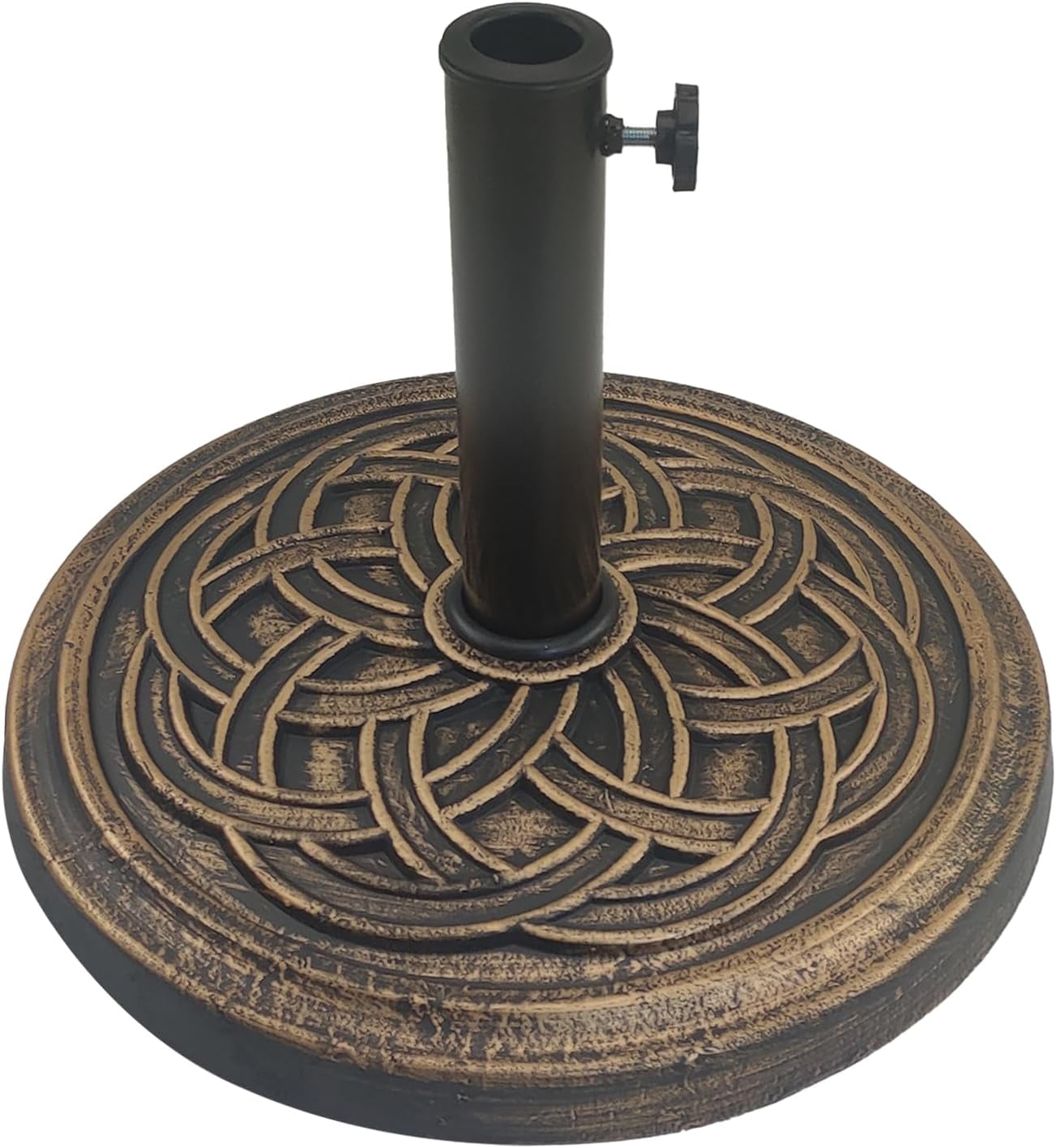 26 lb Round Heavy Duty Resin Patio Market Table Umbrella Base Stand ...