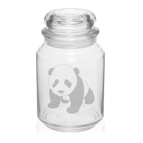 26 oz Glass Candy Jar Apothecary Storage Jar Gift Baby Panda