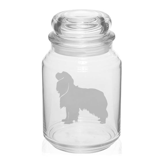 26 oz Glass Candy Jar Apothecary Storage Jar Gift Cavalier King Charles Spaniel