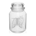 thumbnail image 1 of 26 oz Glass Candy Jar Apothecary Storage Jar Gift Floral Rib Cage Radiologist Radiologic Technologist X-Ray Tech, 1 of 1