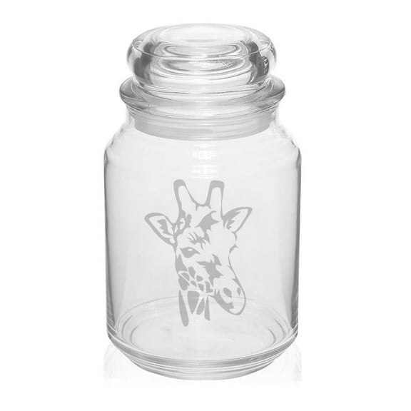 26 oz Glass Candy Jar Apothecary Storage Jar Gift Giraffe Head