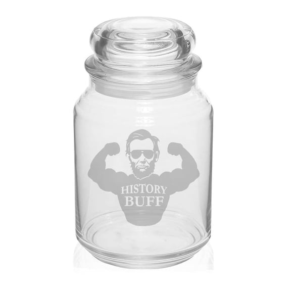 26 oz Glass Candy Jar Apothecary Storage Jar Gift History Buff Abe Lincoln Funny Dad For Teacher