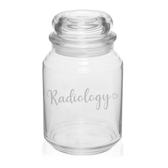26 oz Glass Candy Jar Apothecary Storage Jar Gift Radiology With Heart Radiologist Rad Tech