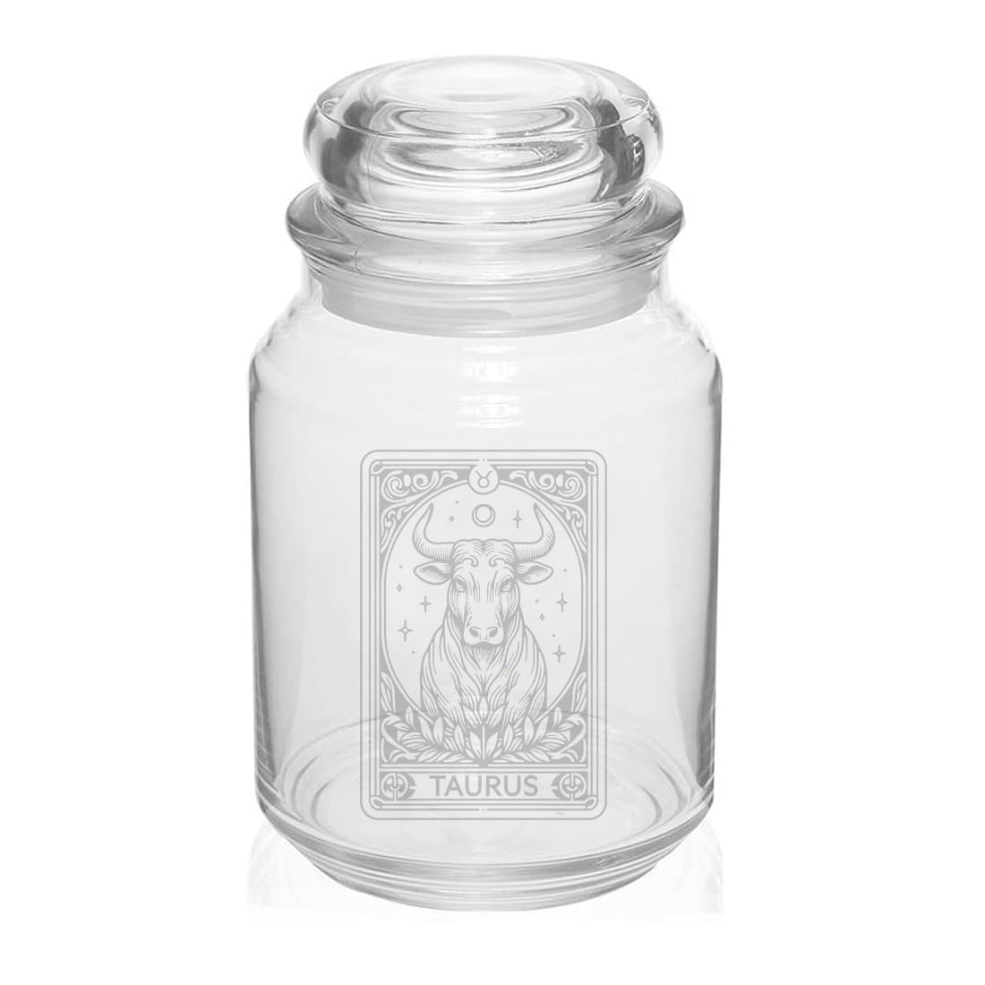 26 oz Glass Candy Jar Apothecary Storage Jar Gift Taurus Tarot Card ...