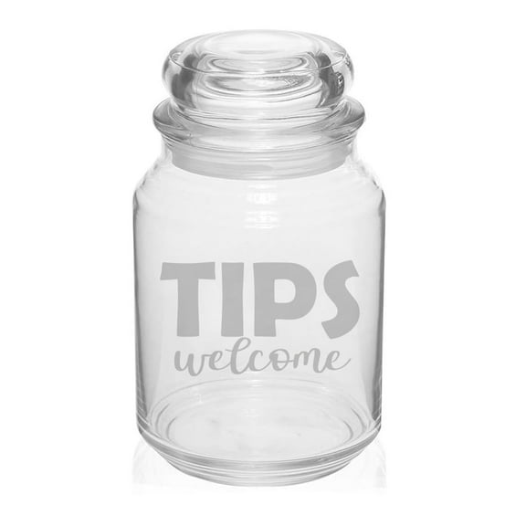 26 oz Glass Candy Jar Apothecary Storage Jar Gift Tips Welcome Tip Jar