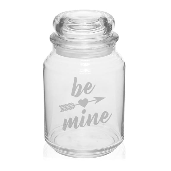 26 oz Glass Candy Jar Gift Be Mine Valentines Day Boyfriend Girlfriend Couple