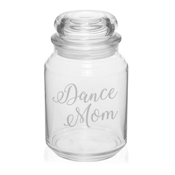 26 oz Glass Candy Jar Gift Dance Mom Script