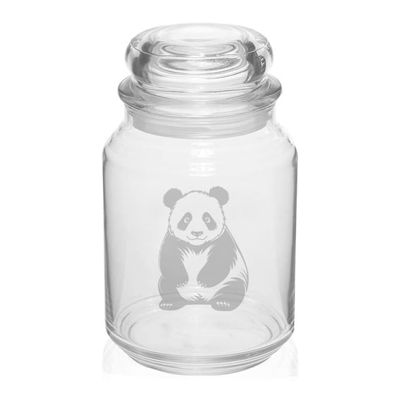 26 oz Glass Candy Jar Gift Panda
