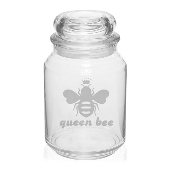 26 oz Glass Candy Jar Gift Queen Bee