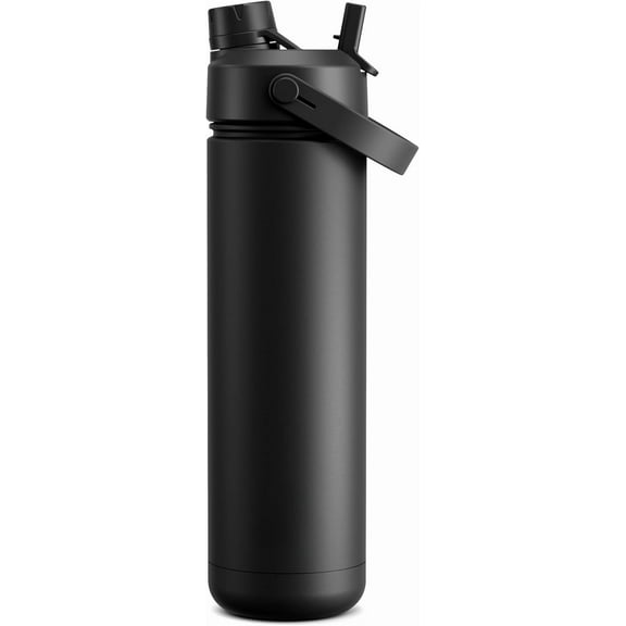 26 oz Insulated Water Bottle with 2-in-1 Straw and Spout Lid, Keep Cold 24H, Leak-Proof, Fits in Car Cup Holder, Stainless Steel Water Bottle for Sports, Travel, and School