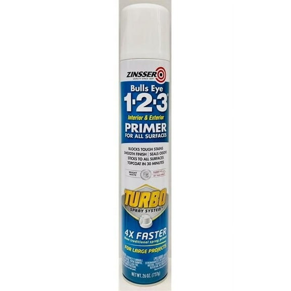 26 oz Primer Bullseye Turbo Spray Paint, White
