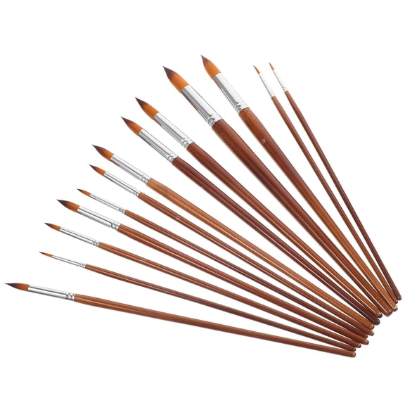 26 pcs Painting Brush Water Color Paintbrush Oil Painting Brush Nylon Bristle Paintbrush Kit