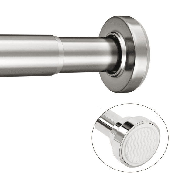 26 to 88" Adjustable Shower Curtain Rod,Never Rust Non-Slip Spring Tension Curtain Rod No Drilling Stainless Steel Telescoping Rod