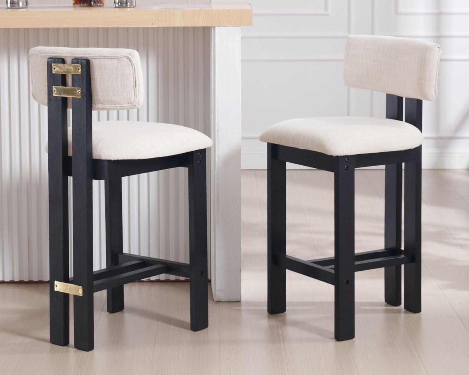 26\u2019\u2019 Tall Farmhouse Bar Stools Counter Stools with Backs ...