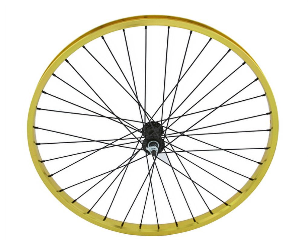 26 x Alloy Front Wheel 36 Spoke 12g Black 3/8 Axle Single