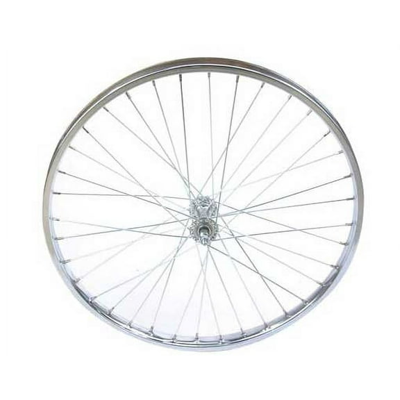 26" x 1.75" Steel Front Wheel 12G Chrome. Bicycle wheel, bike wheel, Lowrider bike wheel, lowrider bicycle wheel, chopper