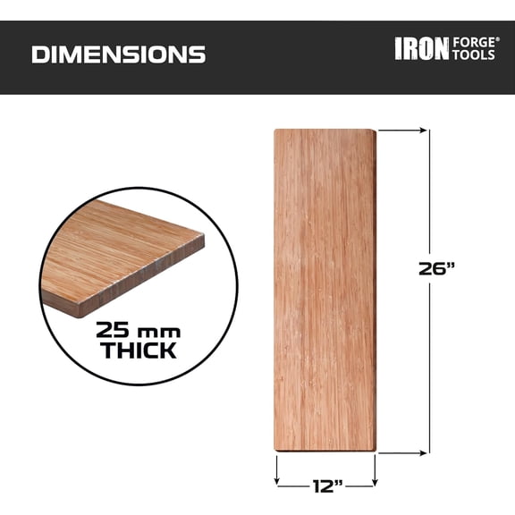 26 x 12 Wood Folding Grill Shelf Accessory - Charcoal Grill Accessories for Pellet Smoker Barbeque - Compatible with Pro 22, Pro 575, Ironwood 650 Series Texas Elite,