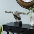 thumbnail image 1 of 26" x 15" Silver Polystone Diver Sculpture, by DecMode, 1 of 6