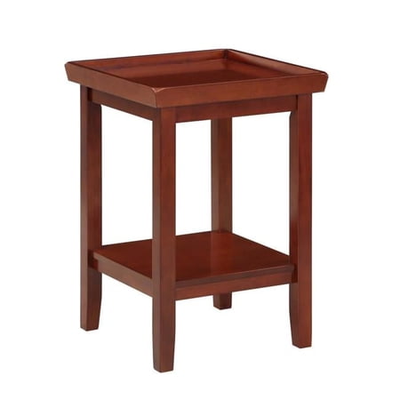 26 x 18 x 18 in. Ledgewood End Table with Shelf, Brown