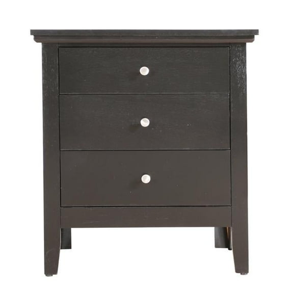 26 x 18 x 24 in. Hammond 3-Drawer Nightstand, Black