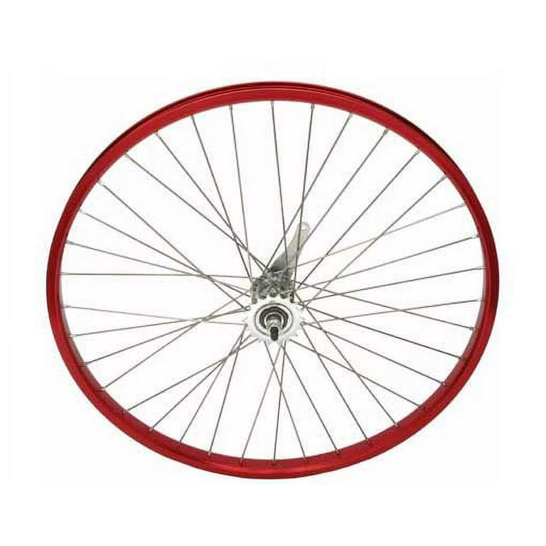 26 x 2.125 Alloy Coaster Wheel 12G Red. Bicycle wheel bike wheel Lowrider bike wheel lowrider bicycle wheel chopper Walmart