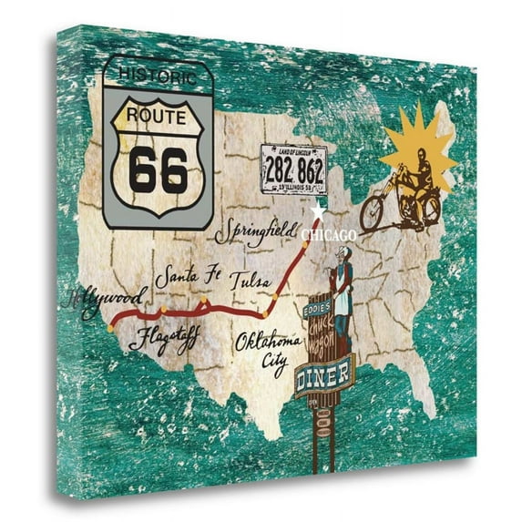 26" x 20" Retro Roadtrip II by James Nocito - Print on Canvas Fabric Multi-Color