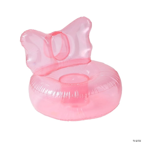 Fun Express Pink Butterfly Inflatable Chair 1 Count 26" x 24 1/2"